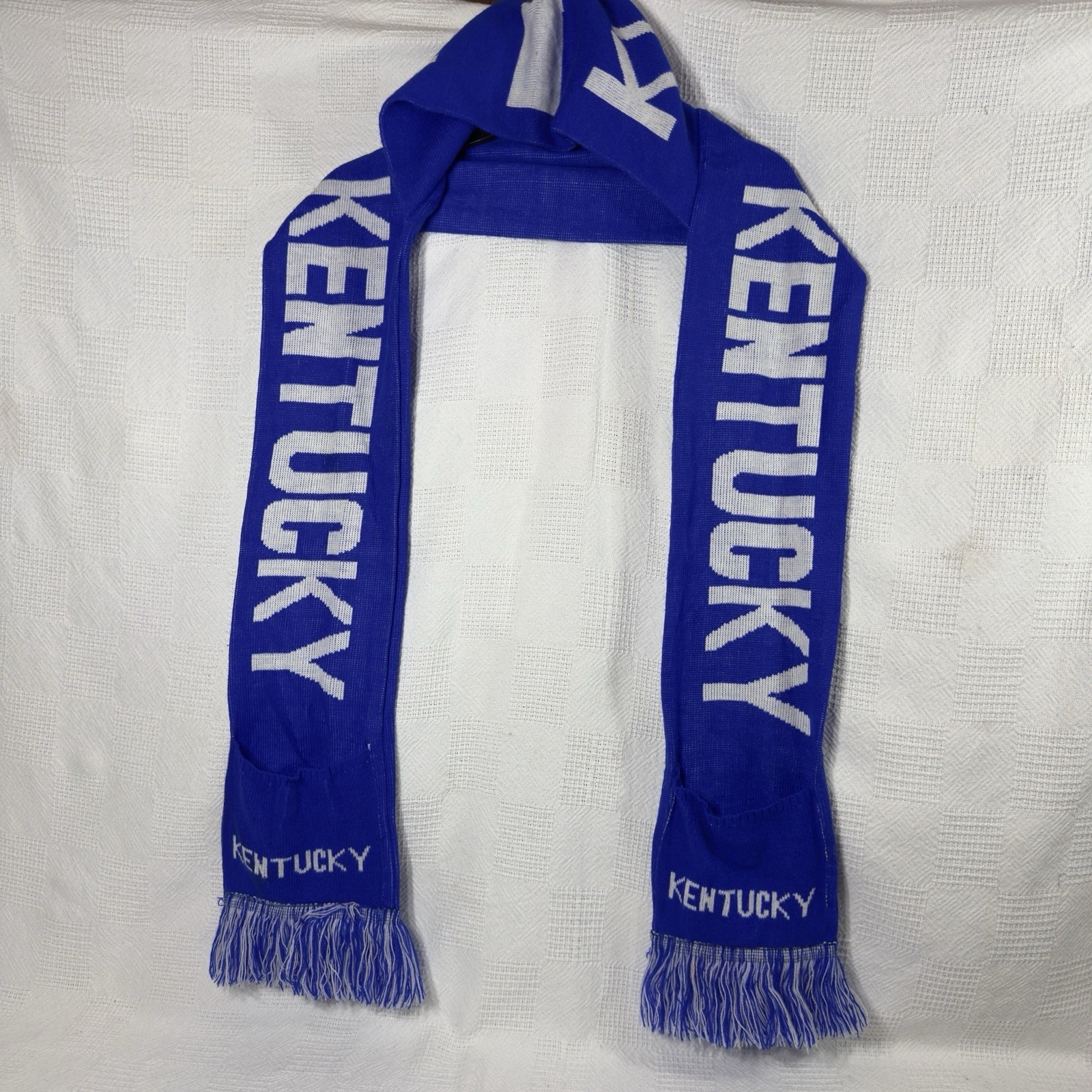 University Kentucky Wildcats Uk Knit Scarf Beanie W/ Pockets & Hoodie Ky Rupp